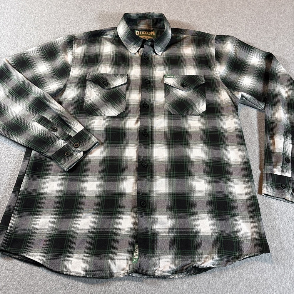 DIXXON Flannel Company Callahan Green Plaid Long Sleeve Men's Sz L Excellent Con - Picture 7 of 15